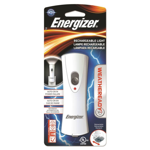 Energizer® Rechargeable LED Flashlight, 1 NiMH, Silver/Gray